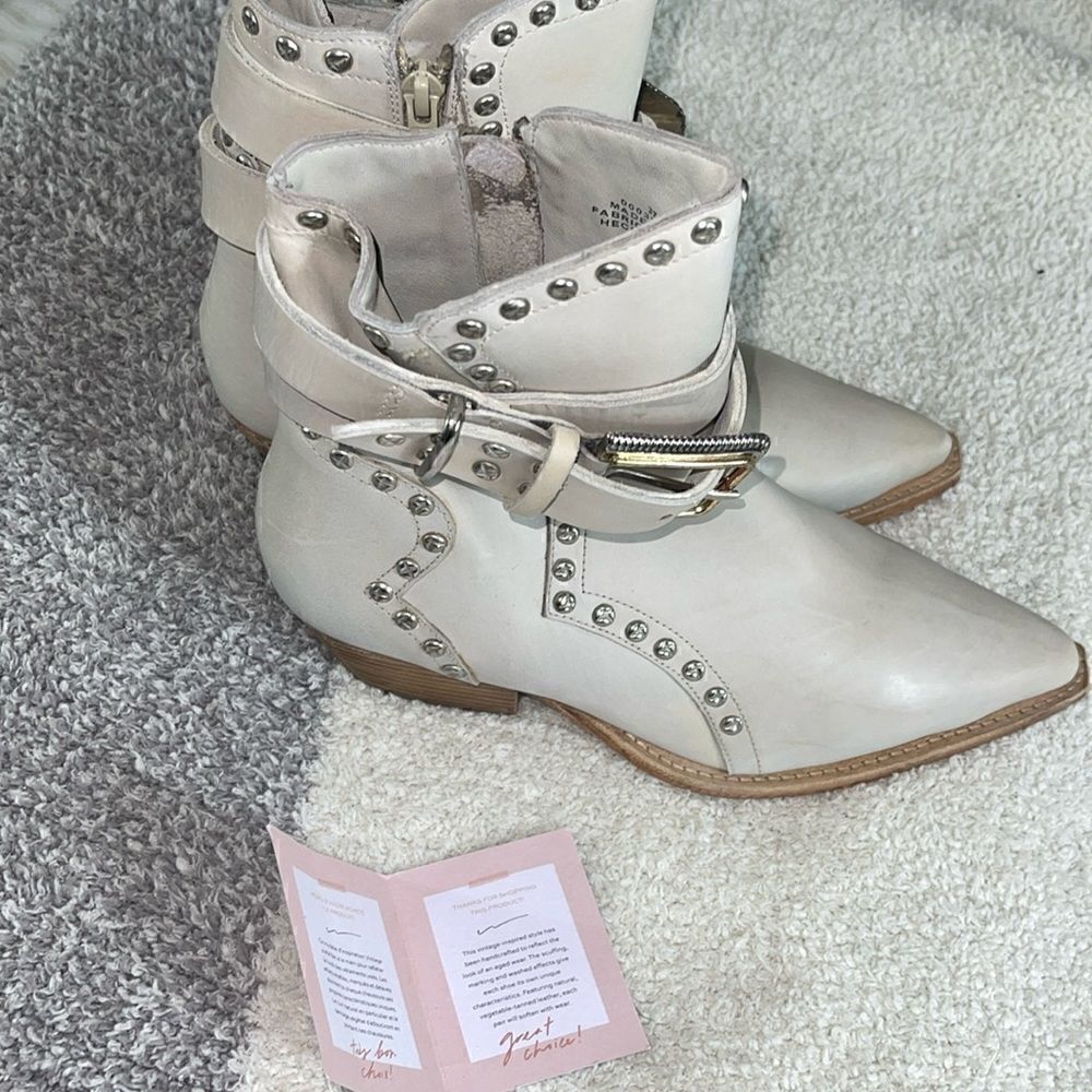 Free People Boots Womens Sz 7  Billy Cowgirl Pointed ankle western vegan New - Picture 4 of 15